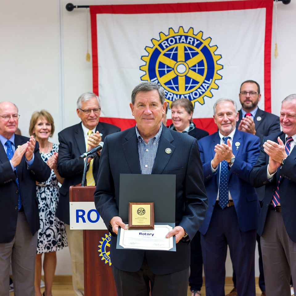CLUB NEWS: Rotary honors member who actually showed up
