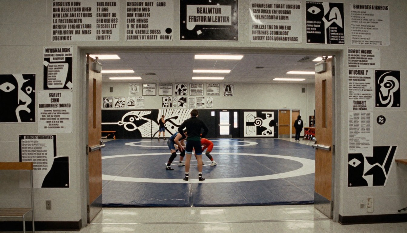 Graham Wrestling Room Adds Sign Reading 'This Is Not a Participation Hallway'