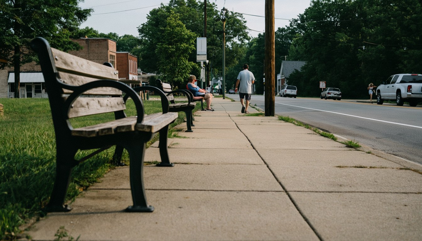 Village extremely proud of new Main Street bench nobody asked for